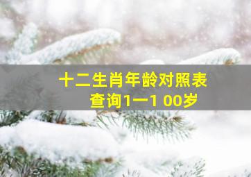 十二生肖年龄对照表查询1一1 00岁